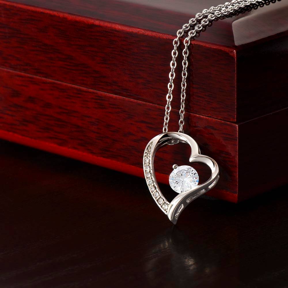 To My Beautiful Daughter Forever Love Heart Pendant Necklace