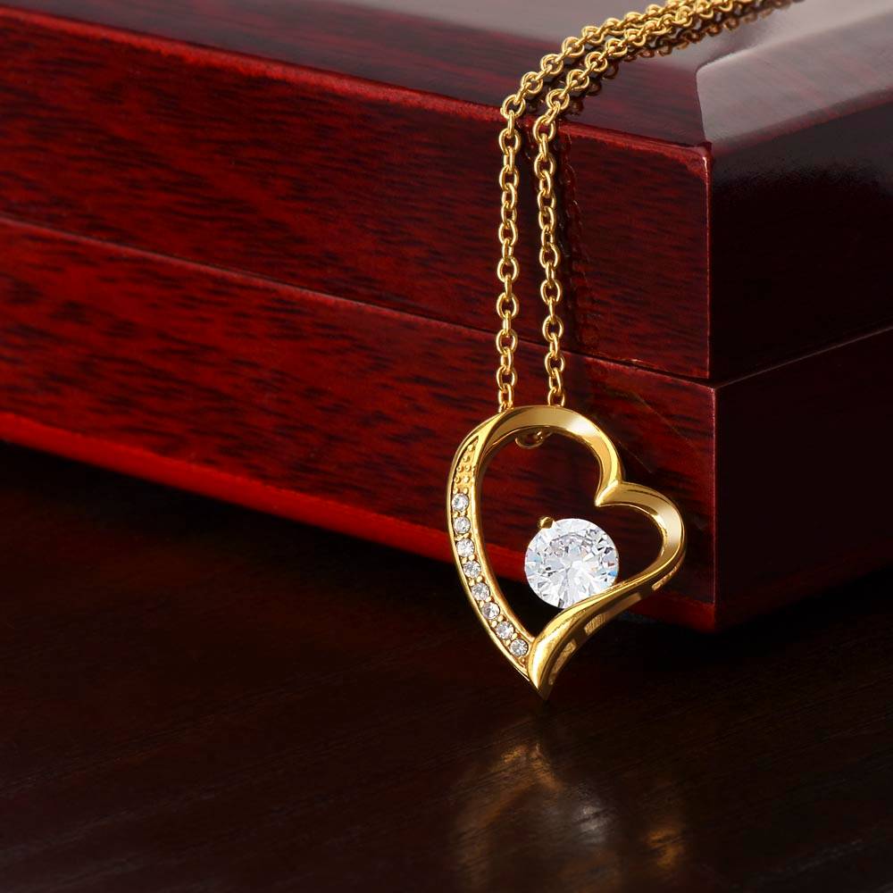 To My Beautiful Daughter Forever Love Heart Pendant Necklace