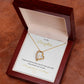 Personalised Daughter Message with Forever Love Heart Pendant Necklace 14k or 18k Gold.