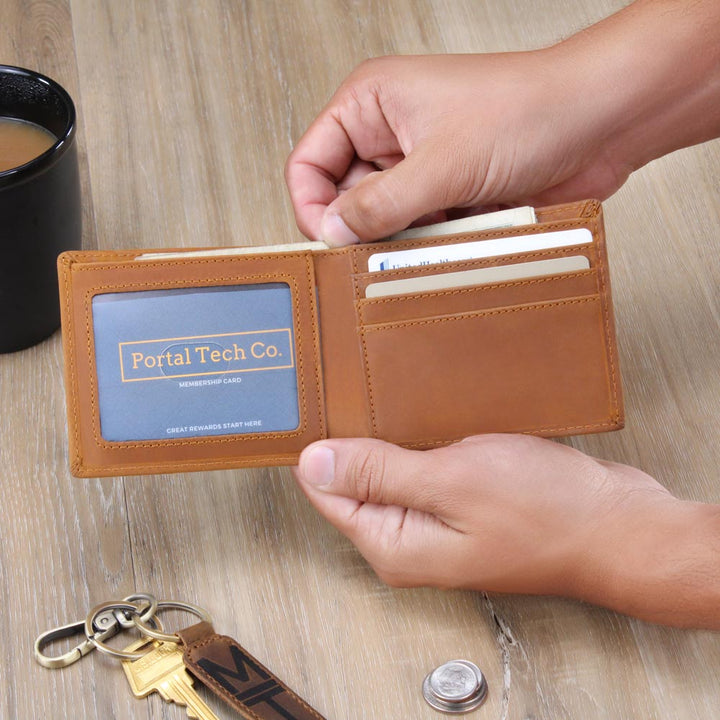 Graphic Soft Leather Wallet fun but thoughtful "Bank of Dad" gift for Dad.  