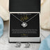 14k white gold finish Pendant necklace earring set for wife with round cut cubic zirconia crystals