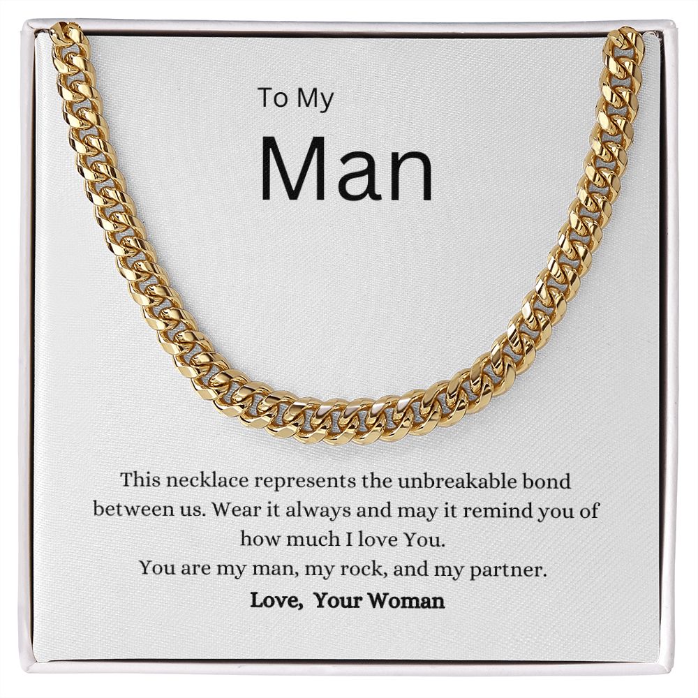 Mans Gold cuban link necklace