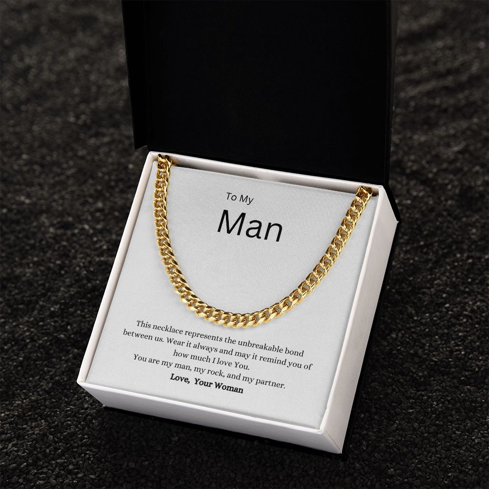 Mans Gold cuban link necklace