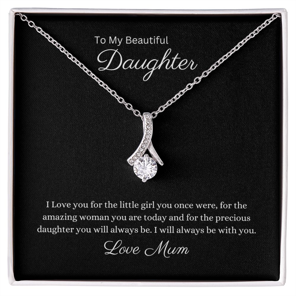 Daughter beautiful 14k Gold petite pendant necklace