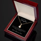 Daughter Petite Ribbon Pendant Necklace, 14k White or 18k Yellow Gold Finish