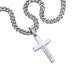 Personalised Boyfriend Stainless Steel Cross Necklace On Cuban Chain