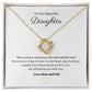 14k or 18K Gold Beautiful Daughter love knot Pendant Necklace