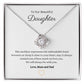 14k or 18K Gold Beautiful Daughter love knot Pendant Necklace