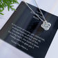 To My Smokin' Hot Babe Necklace Love Knot Pendant with message card 14k or 18k gold finish.