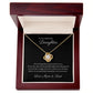 To Our Beautiful Daughter Gold Love Knot Necklace with Cubic Zirconia Stones