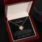 To Our Beautiful Daughter Gold Love Knot Necklace with Cubic Zirconia Stones