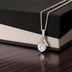 14k White Gold Necklace Pendant Embellished With Cubic Zirconia Crystals