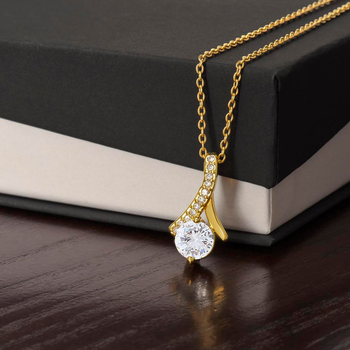 18k Gold Necklace Pendant Embellished With Cubic Zirconia Crystals