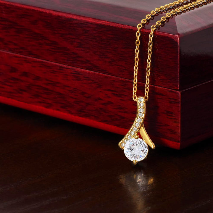 18k Gold Necklace Pendant Embellished With Cubic Zirconia Crystals