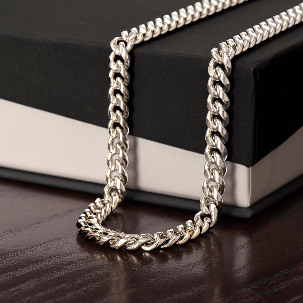 Cuban Link Chain Classic Necklace for him, stainless steel or 14k Gold finish