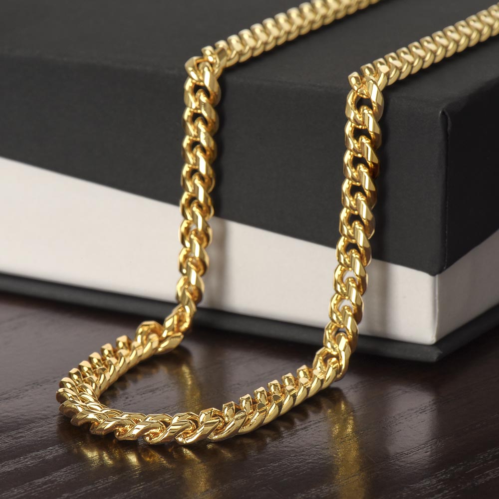 Cuban Link Chain Classic Necklace for him, stainless steel or 14k Gold finish