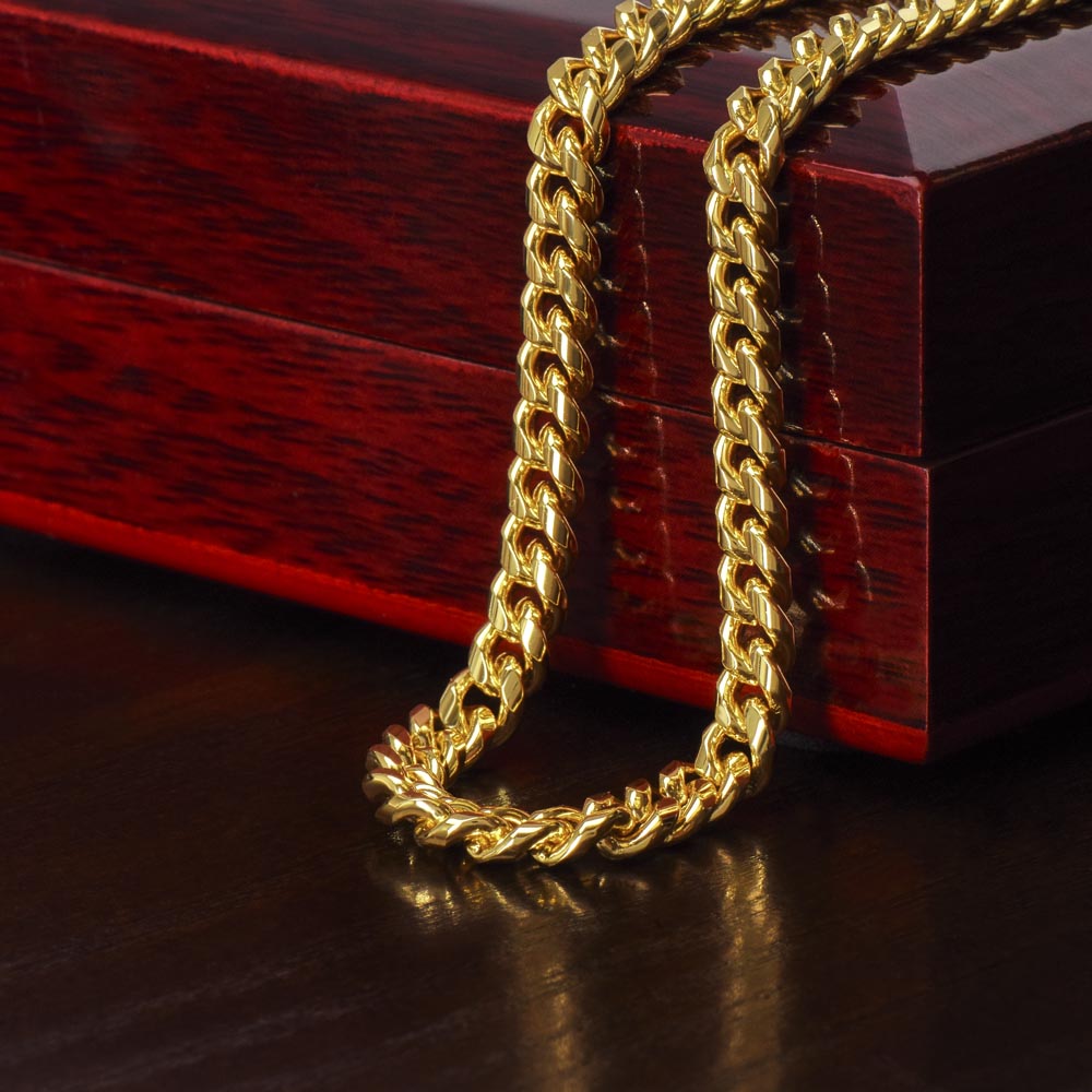 Cuban Link Chain Classic Necklace for him, stainless steel or 14k Gold finish