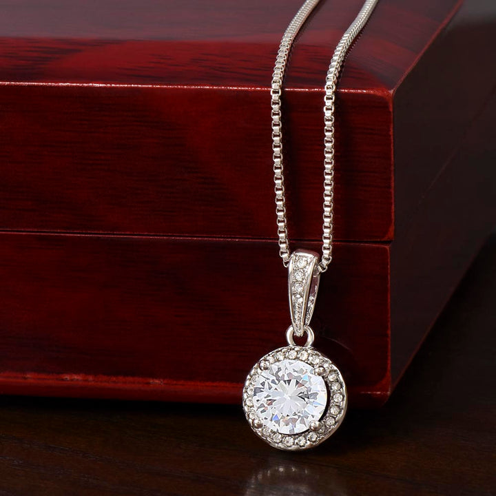 14k White Gold Finish Pendant Embellished With Cubic Zirconia Crystals