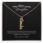 18th Birthday Personalised Vertical Name Necklace Stainless or 18k Gold finish and message card