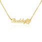 Personalised Paw Print Name Necklace