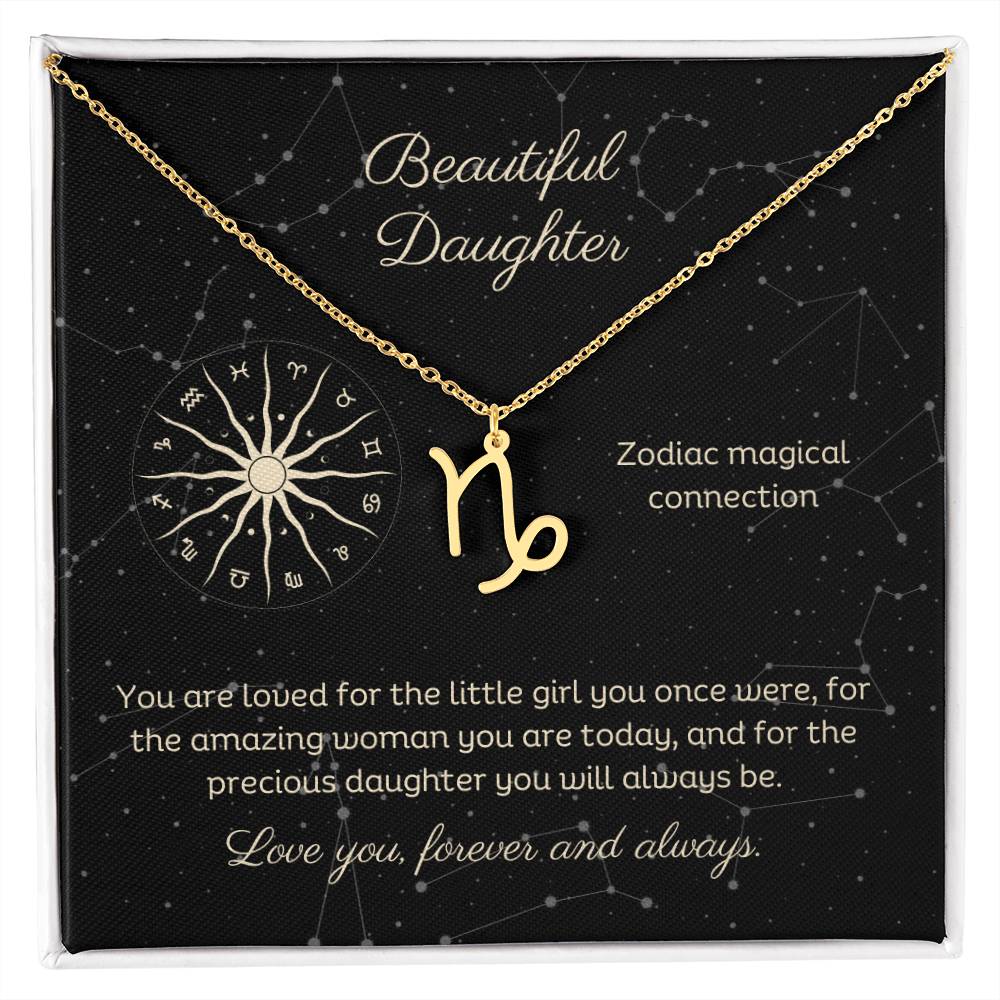 Zodiac Necklace Astrological Sign Design