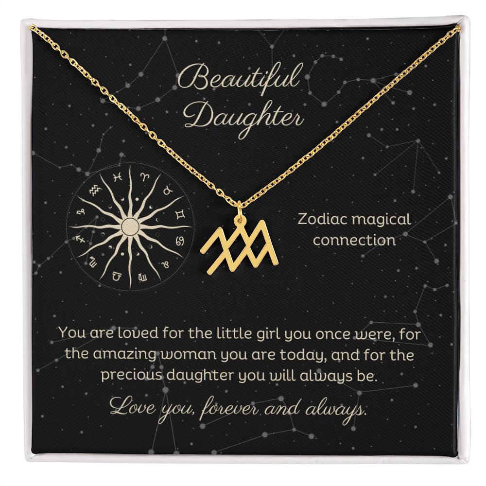 Zodiac Necklace Astrological Sign Design