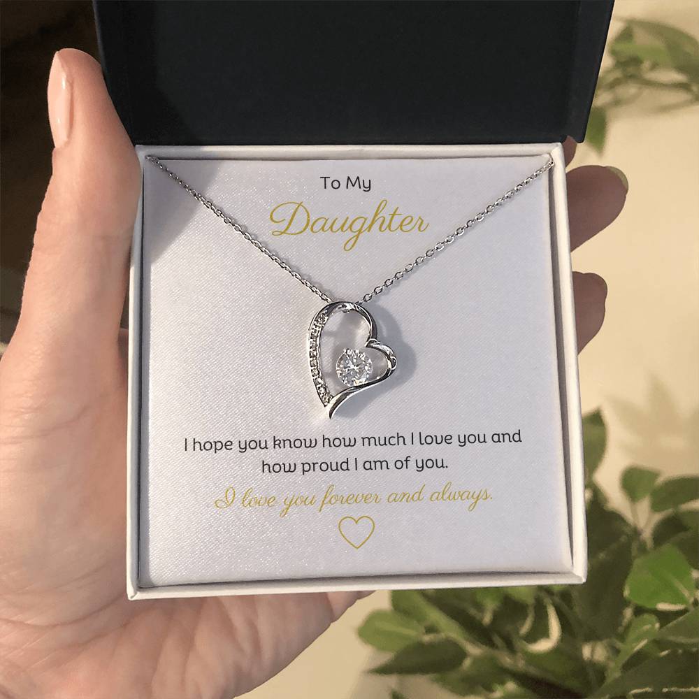 To my deals daughter heart necklace