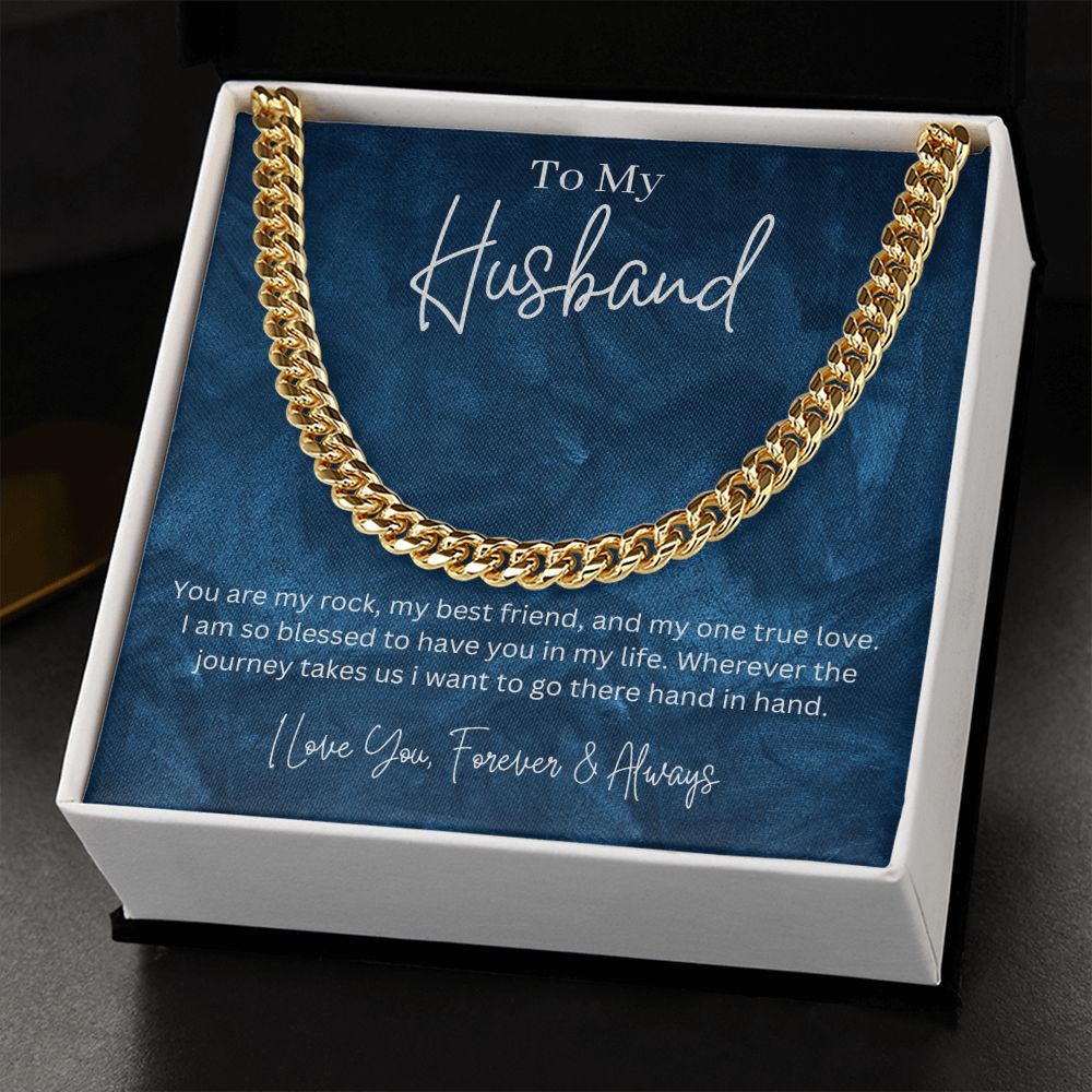 Shipping To My Husband Cuban Link Chain Necklace