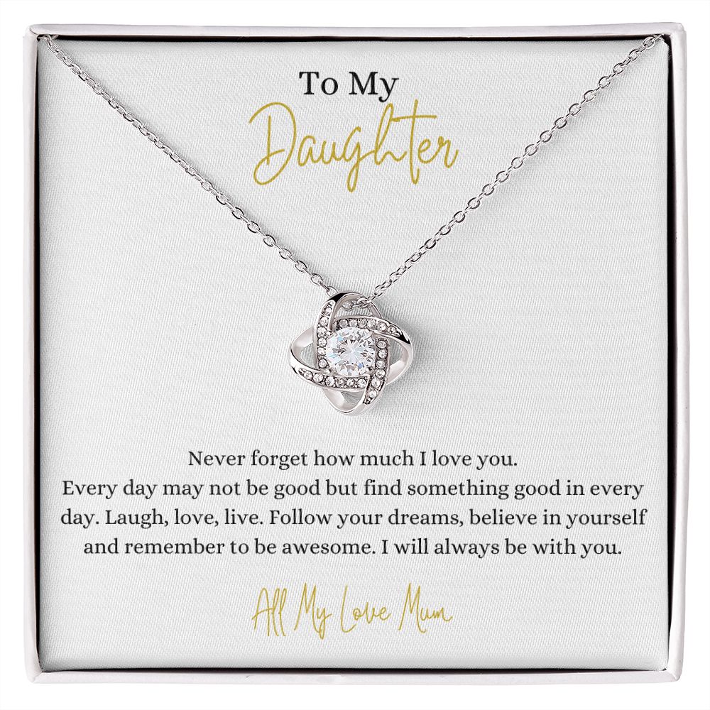 Love knot deals necklace daughter